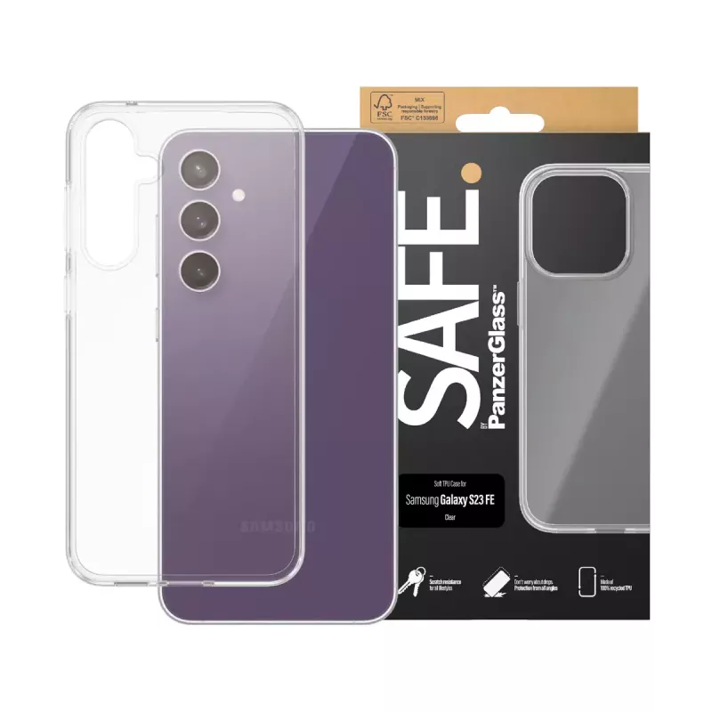 PanzerGlass SAFE. by ® TPU Dėklas Skaidrus Samsung Galaxy S23 FE
