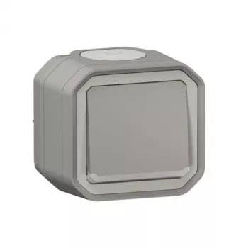 Legrand 069712L Plexo pilkas paviršinis vieno mechanizmo dviejų krypčių jungiklis su indikatoriumi