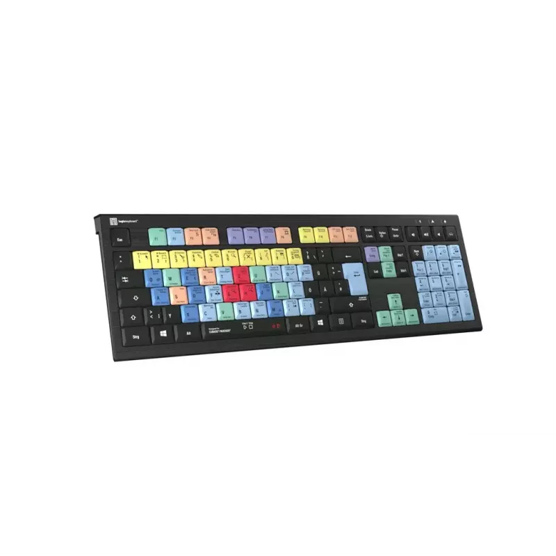 Klaviatūra Logickeyboard LKB-CBASE-A2PC-DE Universal USB QWERTZ vokiška juoda