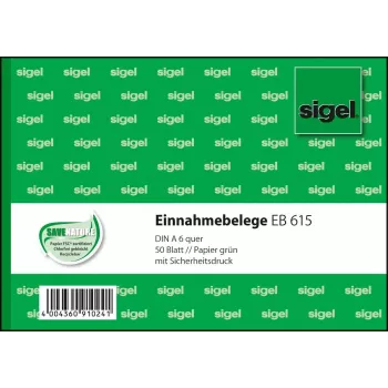 Verslo forma Sigel EB615 Green A6 50 lapų