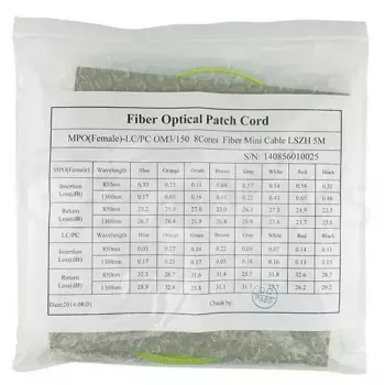 MPO-4xLC vienmodis šviesolaidinis kabelis BlueOptics CBL-MPO12-4LC-SMF-2M 2m G.657.A1