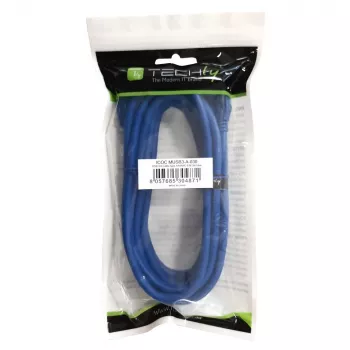 Techly USB 3.0 Superspeed laidas A / Micro B 2m mėlynas ICOC MUSB3-A-020