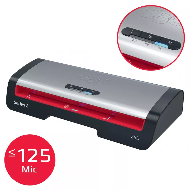 GBC 250 Office A4 laminatorius, karštas, 24 cm, 500 mm/min, 0,5 mm, A4, 100 µm