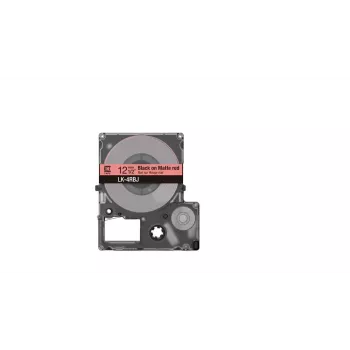 Juosta etikečių Epson LK-4RBJ juoda raudona terminio perkėlimo 1,2 cm