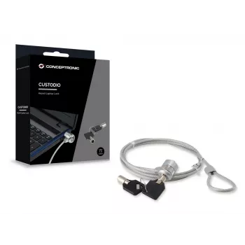 Conceptronic CNBSLOCK15 spynelė nešiojamam kompiuteriui Sidabrinė 1.5 m