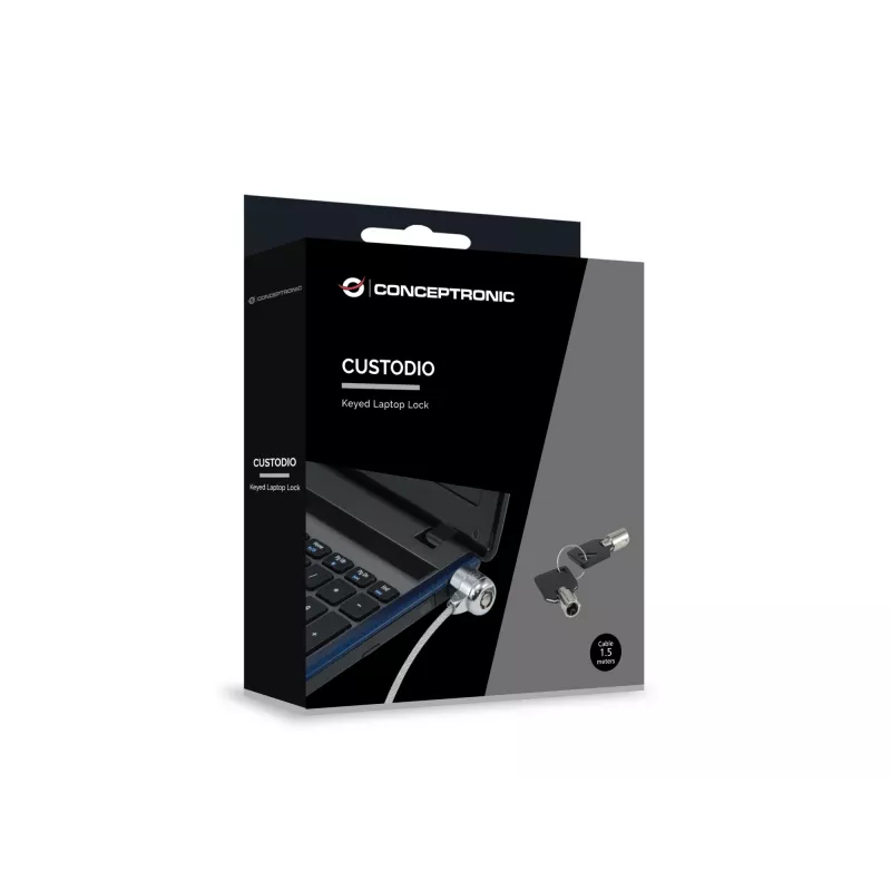 Conceptronic CNBSLOCK15 spynelė nešiojamam kompiuteriui Sidabrinė 1.5 m