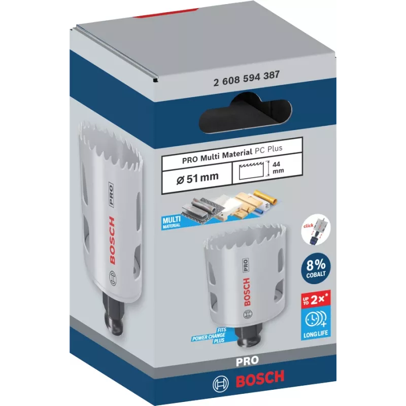 Bosch PRO Multi Material PC Plus 44/51 mm vienas pjovimo vainikėlis
