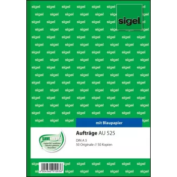 Verslo forma Sigel AU525 A5 mėlyna/balta 100 lapų