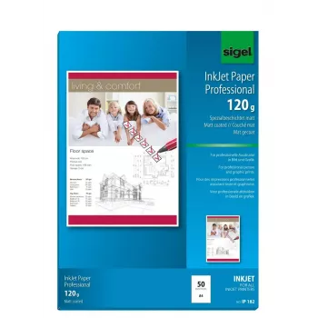 Spausdinimo popierius A4 Sigel IP182 matinis 50 lapų baltas