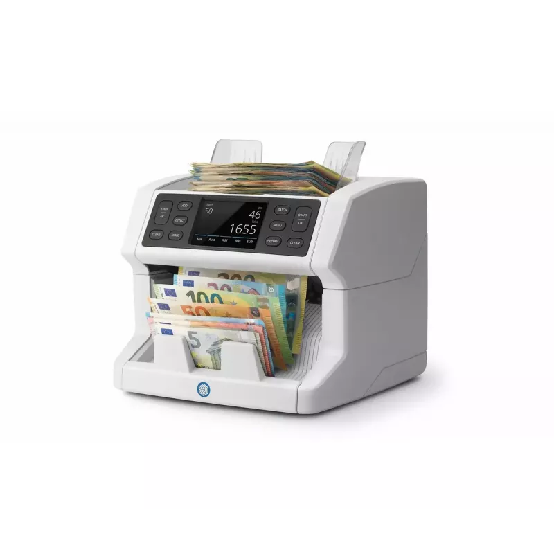 Monetų ir banknotų skaičiavimo mašina Safescan 2865-S balta, plotis 259 mm, gylis 254 mm, aukštis 255 mm