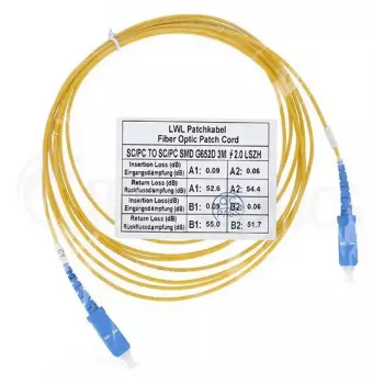 Skiemeninis šviesolaidinis kabelis BlueOptics SFP2222BU2MK SC G.657.A1 2 m Oranžinis
