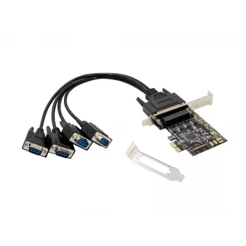 Conceptronic 4 prievadų DB9 RS232 nuoseklioji PCIe plokštė