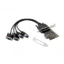 Conceptronic 4 prievadų DB9 RS232 nuoseklioji PCIe plokštė