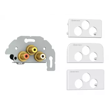 Kištukinis lizdas 3 x RCA Kindermann 7456000530
