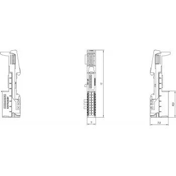 Siemens 6ES7193-6BP00-0BA1 elektrinis terminalas, įvairiaspalvis, 49 g, 1 vnt.