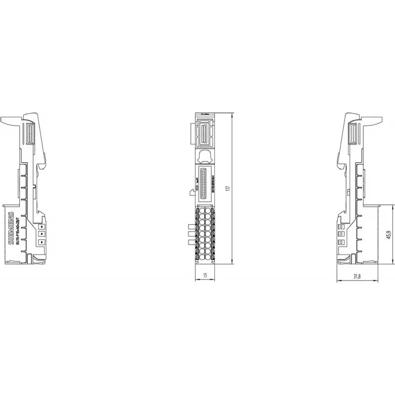 Siemens 6ES7193-6BP00-0BA1 elektrinis terminalas, įvairiaspalvis, 49 g, 1 vnt.