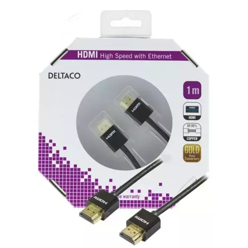 HDMI laidas Deltaco HDMI-1091 1 m