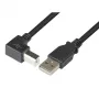 Techly USB 2.0 laidas A kištukas / B kištukas Kampinis 3m ICOC U-AB-30-ANG
