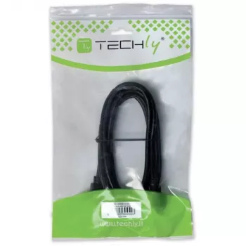 Techly USB 2.0 laidas A kištukas / B kištukas Kampinis 3m ICOC U-AB-30-ANG
