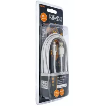 Schwaiger LKF200L532 2 m Lightning laidas baltas