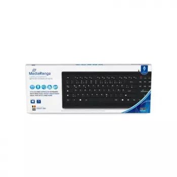 MediaRange MROS101-BE klaviatūra USB AZERTY belgų išdėstymas Juoda Pilno dydžio 107 klavišai