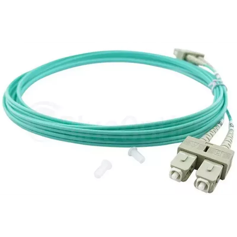 BlueOptics LC–SC daugiamodis OM3 šviesolaidinis komutacinis kabelis, LC-UPC/SC-UPC, 5 m, smėlio spalvos (suderinamas su Corning 055702K512000005M)
