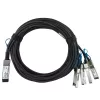 InfiniBand / šviesolaidinis kabelis BlueOptics Q28-4S28-DAC-3M-AT-BL 3 m QSFP28 4xSFP28 Kištukas/Kištukas