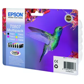 Epson Hummingbird Multipack 6 spalvų T0807 Claria fotografo rašalas