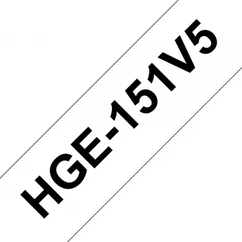 Juostelė etiketėms spausdinti Brother HGE-151V5, juoda, skirta PT-9500PC / PT-9700PC / PT-9800PCN / RL-700S