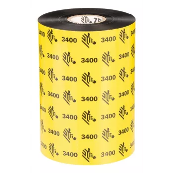 Zebra 3400 Wax-Resin termo juosta 450 m Juoda