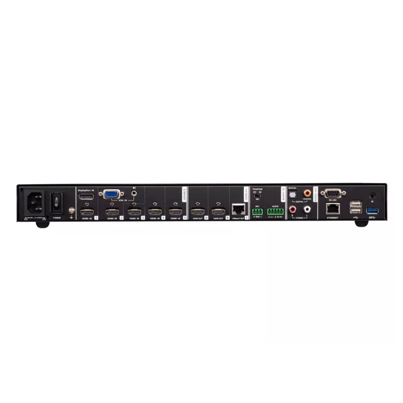 ATEN VP2730 7x3 HDMI prezentacinis jungiklis su srautiniu perdavimu, HDBaseT, metalinis, juodas