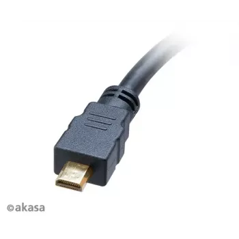 HDMI adapterinis kabelis Akasa AK-CBHD09-25BK (Micro HDMI → standartinis HDMI, 0,25 m)