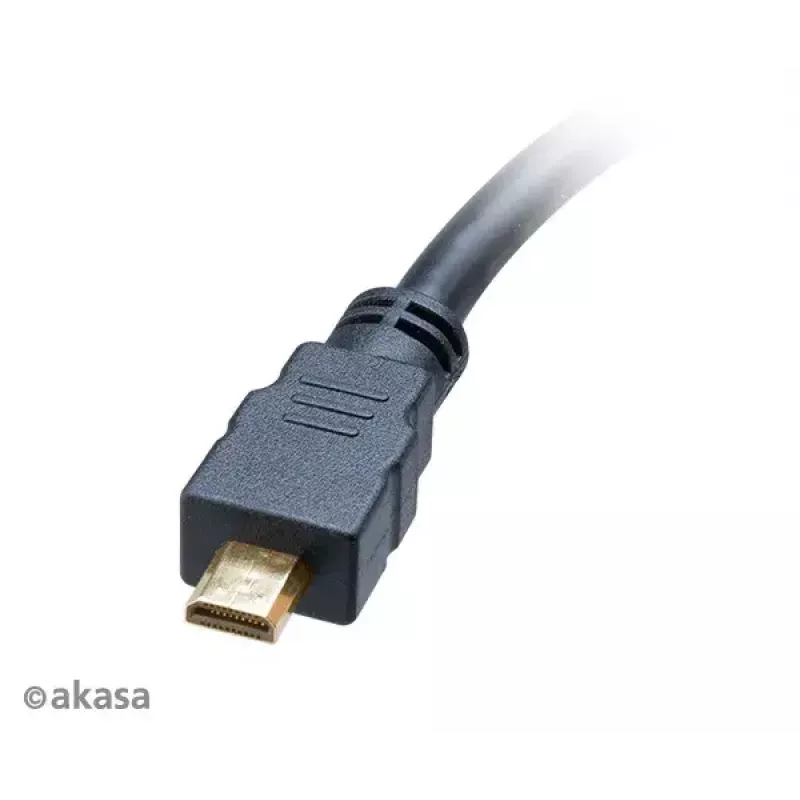HDMI adapterinis kabelis Akasa AK-CBHD09-25BK (Micro HDMI → standartinis HDMI, 0,25 m)