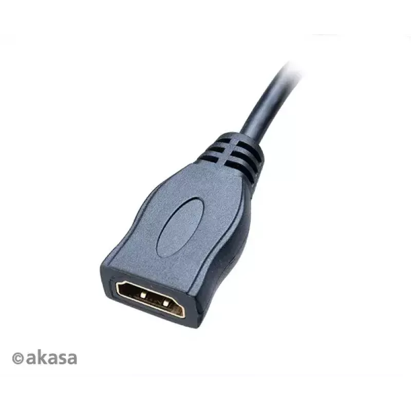 HDMI adapterinis kabelis Akasa AK-CBHD09-25BK (Micro HDMI → standartinis HDMI, 0,25 m)