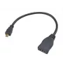 HDMI adapterinis kabelis Akasa AK-CBHD09-25BK (Micro HDMI → standartinis HDMI, 0,25 m)