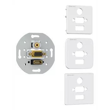 Sieninis lizdas HDMI VGA 3,5 mm Kindermann 7456000586