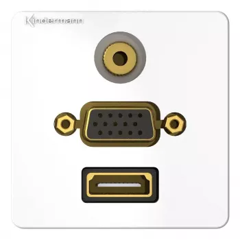 Sieninis lizdas HDMI VGA 3,5 mm Kindermann 7456000586