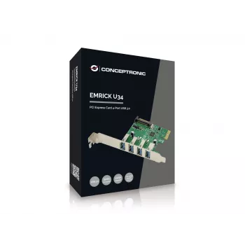Conceptronic EMRICK02G vidinė PCIe kortelė su keturiais USB 3.2 Gen 1 prievadais