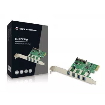 Conceptronic EMRICK02G vidinė PCIe kortelė su keturiais USB 3.2 Gen 1 prievadais