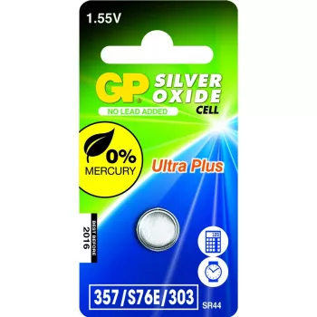 GP Batteries sidabro oksido elementas 357 (SR44), 1,55 V, vienkartinė baterija