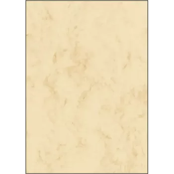 Dekoratyvinis popierius Sigel DP181, 25 lapų, A4, 90 g/m², smėlio spalvos marmurinis raštas