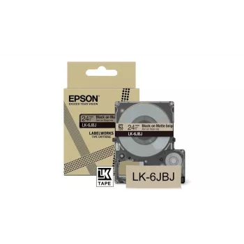 Epson LK-6JBJ etikečių juosta, smėlio/juoda, 2,4 cm matinė