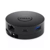 DELL DA300 Universal USB-C 6-in-1 adapter, USB 3.2 Gen 2 Type-C, HDMI, DP, VGA, Ethernet, USB-A, USB-C, juodas
