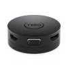 DELL DA300 Universal USB-C 6-in-1 adapter, USB 3.2 Gen 2 Type-C, HDMI, DP, VGA, Ethernet, USB-A, USB-C, juodas
