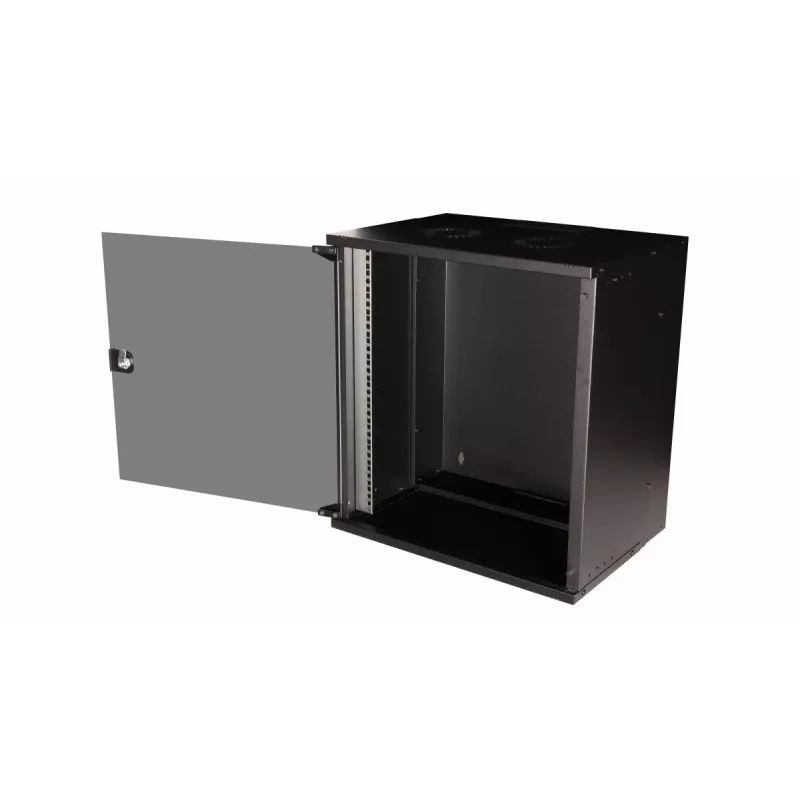 Equip Eco Mount sieninis 19 inch spintos korpusas, 12U, 540x400 mm, RAL 9005 juoda