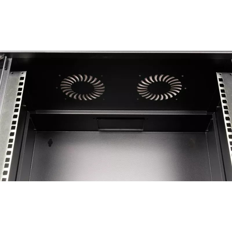 Equip Eco Mount sieninis 19 inch spintos korpusas, 12U, 540x400 mm, RAL 9005 juoda