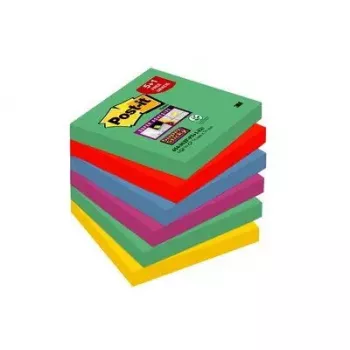 Lipnūs lapeliai Staples 3M 654 stačiakampiai 76×76 mm įvairiaspalviai 90 lapų