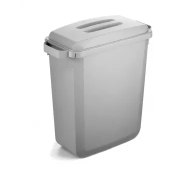 Durable 1800503050 stačiakampė plastikinė šiukšliadėžė pilka 590×282×600 mm