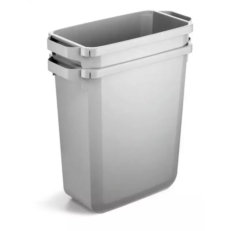 Durable 1800503050 stačiakampė plastikinė šiukšliadėžė pilka 590×282×600 mm