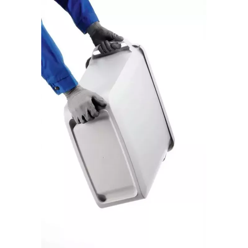 Durable 1800503050 stačiakampė plastikinė šiukšliadėžė pilka 590×282×600 mm